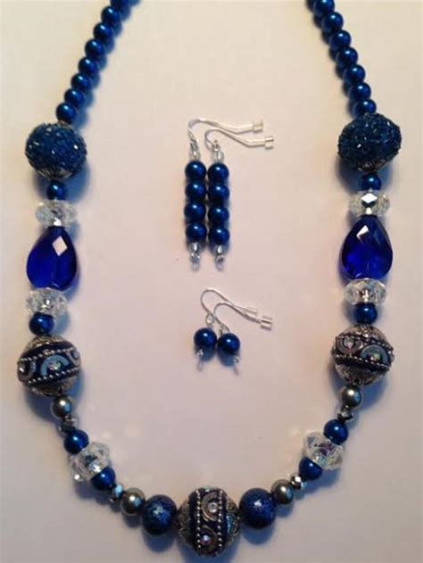 Royal Blue Jewelry Set With Jesse James Beads