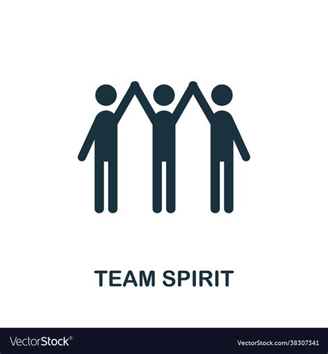 Team Spirit Icon Monochrome Simple Element From Vector Image