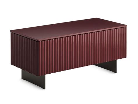 Lacquered Rectangular Mdf Coffee Table With Storage Space Leon Box Leon