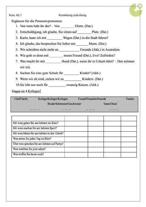 Possesivpronomen Online Worksheet Live Worksheets