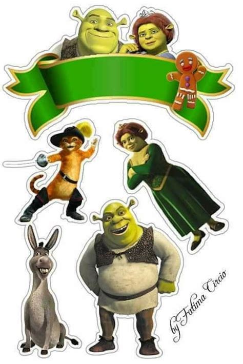 Pin De Karla Aparecida Em Topo De Bolo Bolo Do Shrek Fiona E Sherek