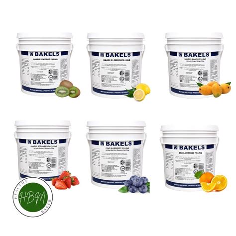 Kg Bakels Filling Strawberry Blueberry Mango Kiwi Orange Lemon