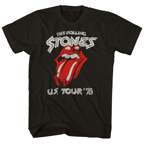 The Rolling Stones T Shirt Official Tongue Logo 78 Tour Shirt Reissue