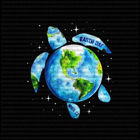 Earth Day 2021 Vector Restore Earth Sea Turtle Art Save The Planet Earth Day Design Buy T