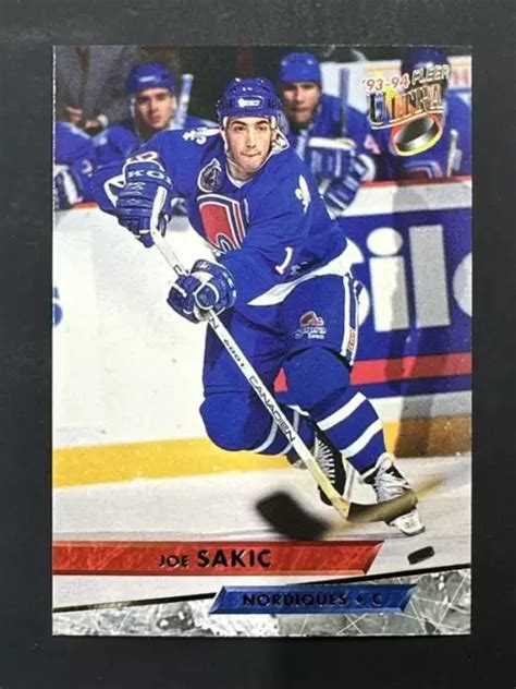 1993 94 FLEER ULTRA Hockey Joe Sakic Nordiques Carte De Base 242 EUR 1