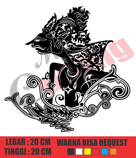 Cutting Stiker Wayang Arjuna V1 Stiker Wayang Stiker Mobil Stiker Motor