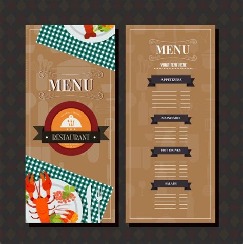 Adobe Illustrator Restaurant Menu Template Vectors Free Download 98458