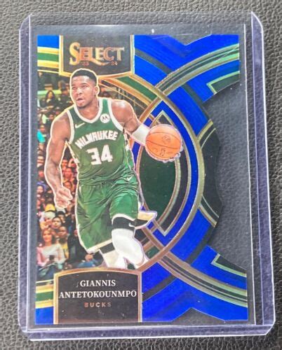 2023 24 Select Giannis Antetokounmpo Premier Blue Prizm Die Cut 249