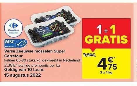 Verse Zeeuwse Mosselen Super Promotie Bij Carrefour