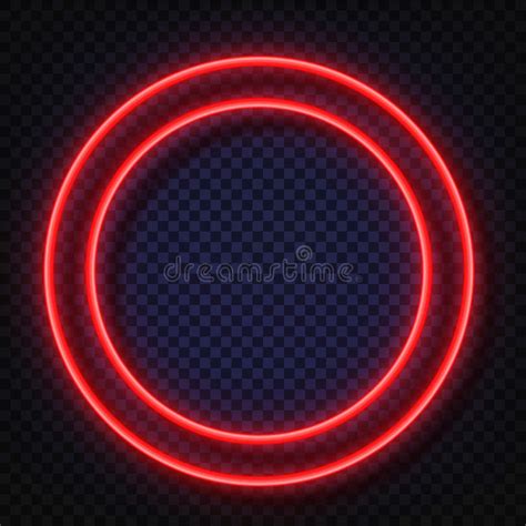 Neon Light Round Banners Vector Neon Light Frame Sign Stock Vector