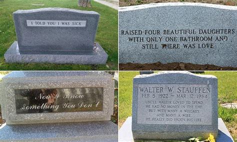 Hilarious Tombstones Allow People To Keep Showing Humor Daily Mail Online