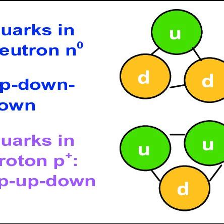 Quarks in neutron and proton. | Download Scientific Diagram