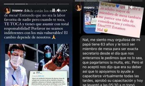 Natalie Vértiz expresa su indignación por miembros de mesa ausentes