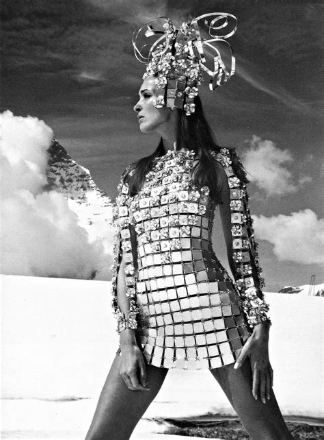 Paco Rabanne Photographed By Gunnar Larsen 1966 Metal Dress Paco