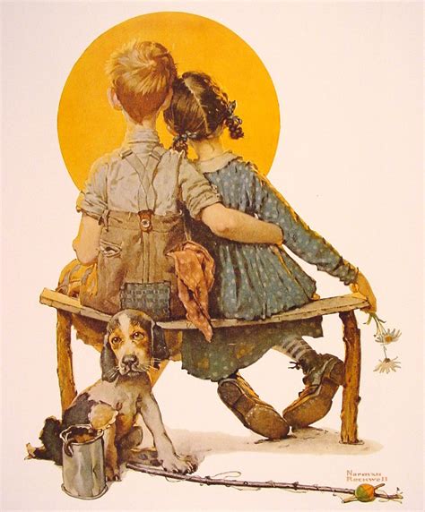 Boy And Girl Gazing At The Moon Norman Rockwell Wikiart Org