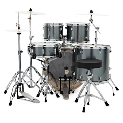 Dixon Drums Spark 5 Piece Drum Kit With Cymbals - Gun Metal | Musiekwêreld