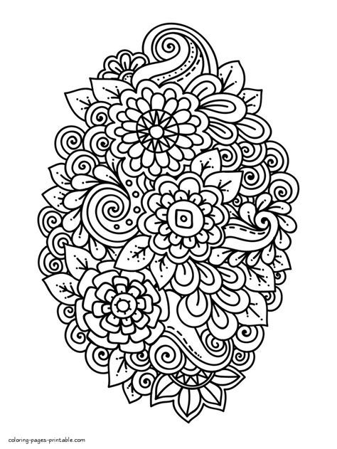 Coloring Pages Of Flowers For Adults