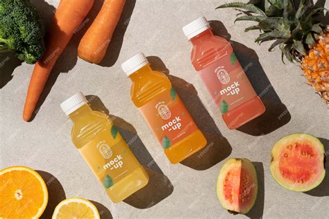 Premium Psd Fruit Juice Bottle Mockup Design