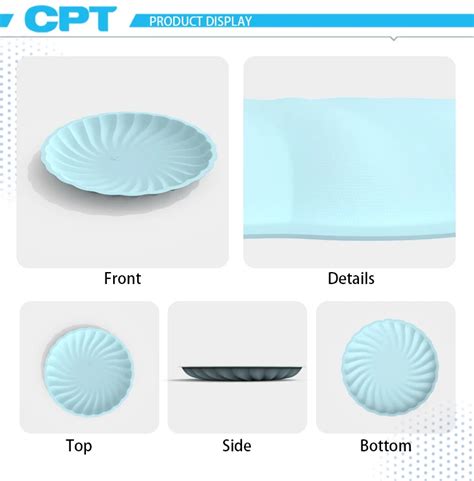Oem Wholesale Compostable Party Paper Plates Guests Biodegradable Color