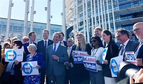 Farages Brexit Party Army Of Meps March On Strasbourg Threatening To