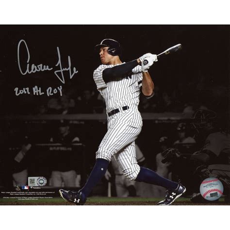 Autographed New York Yankees Aaron Judge Fanatics Authentic 8" x 10" Photograph with "2017 AL ...