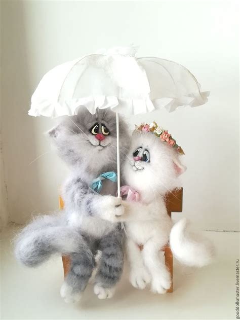 Купить Влюбленные котики..первое свидание))... - комбинированный ...