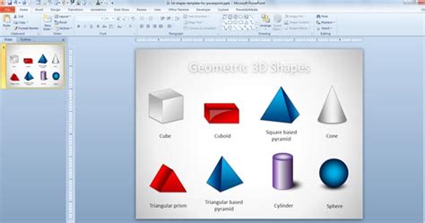 Free 3D Geometric Shapes Template for PowerPoint Presentations