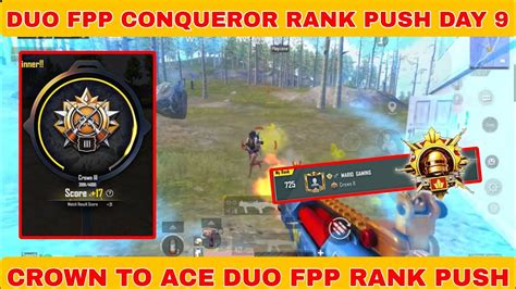 Crown To Ace Duo Fpp Conqueror Push Duo Fpp Conqueror Rank Push Day