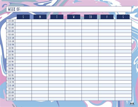 Hourly Planners 20 FREE Printables Printabulls Worksheets Library