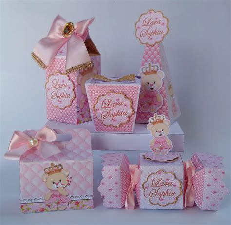 Kit Festa Lembrancinhas Personalizadas Ursinha Princesa