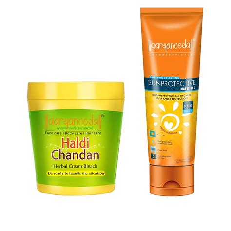 Buy Aryanveda Herbals Haldi Chandan Bleach Cream 250gm Sunscreen