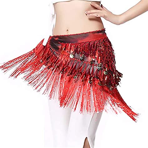 Buy Vritraz Womens Chiffon Belly Dance Hip Scarf Waistband Belt Skirt