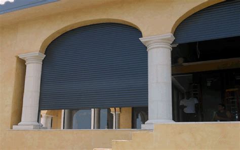 Motorized Teak Shutters Exterior Rolling Hurricane Security Shutters Retractable Screen