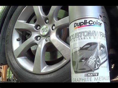 How To Dupli Color Plastic Spray Your Car Wheel Rims Youtube