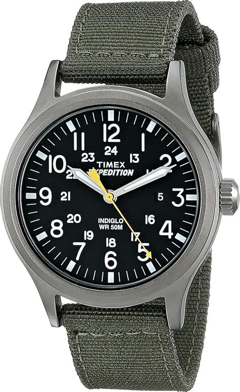 Timex Men S T49961 Expedition Scout 40 Green Nylon Strap Watch Uk Watches