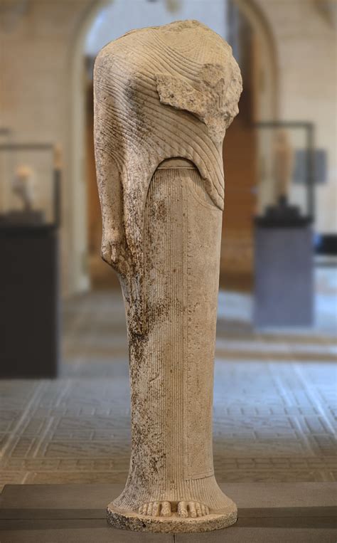 Kore So Called Hera Of Samos Paris Louvre Museum