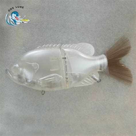 Single Joint Bluegill Swimbait With Fiber Tail Lifelike Gliding Action