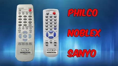 Control Remoto Philco Noblex Sanyo Varios Modelos En Venta En Rosario