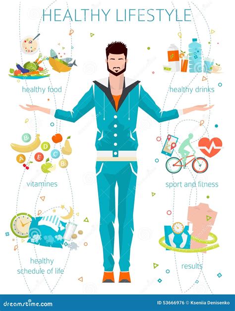 Concept Of Healthy Lifestyle Vector Illustration