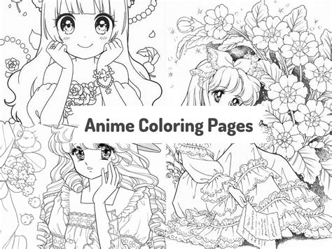 Anime Coloring Pages Unique And Engaging Designs For Fans Of Etsy Uk