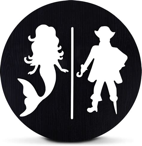 Beach Bathroom Decor Funny Bathroom Door Signs3d Mermaid