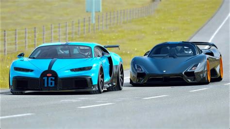 Bugatti Chiron Pur Sport Vs Ssc Tuatara Track Edition At Highlands