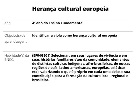 Heran A Cultural Europeia Planos De Aula Ano Geografia