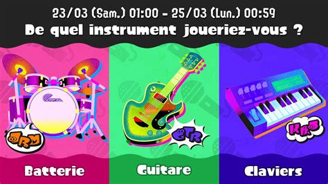 Réaction au prochaine Splatfest Batterie VS Guitare VS Clavier