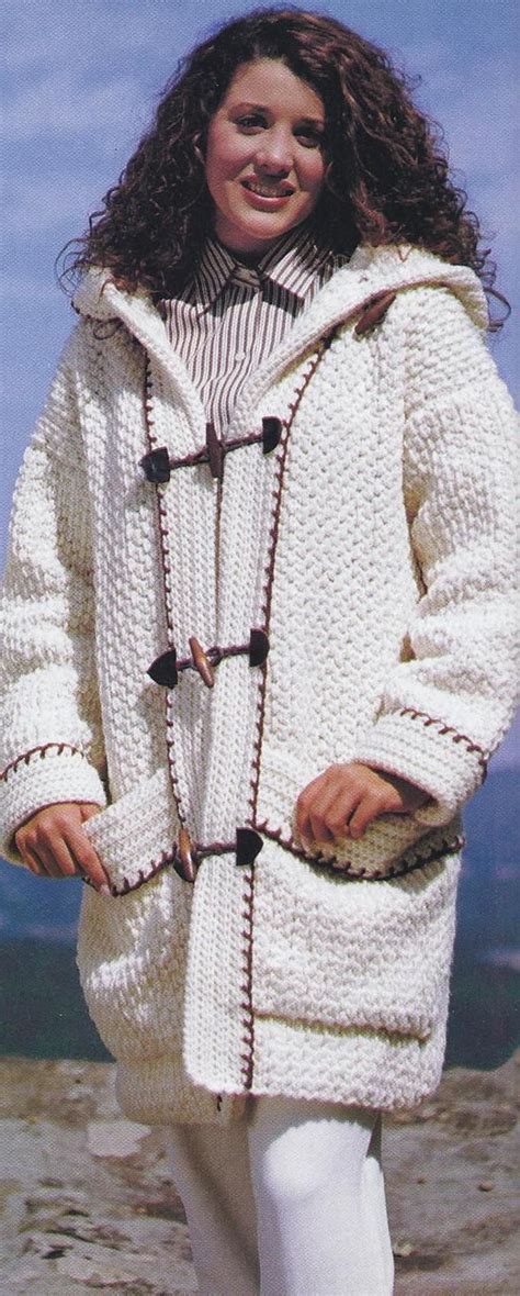 2 Sweater Coats And Stocking Cap Crochet Pattern~gorgeous Crochet Coat Crochet Jacket Jacket