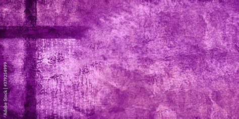 red violet cross with copy space, textured painting, worship slide ...