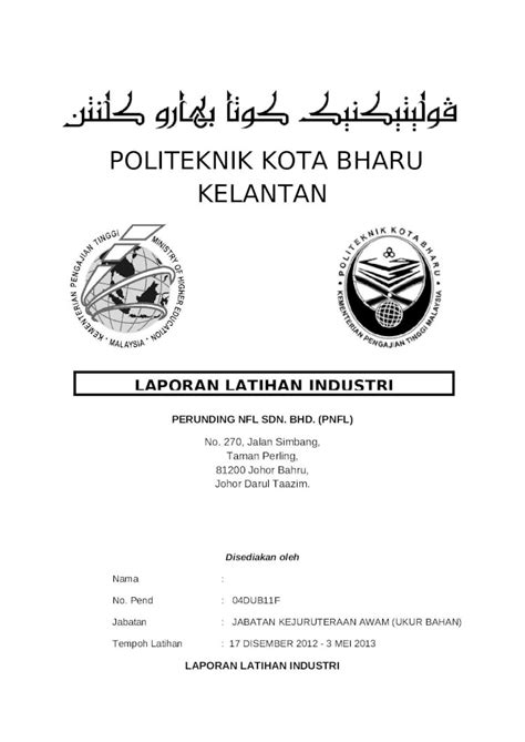 Docx Report Latihan Industri Politeknik Dokumen Tips