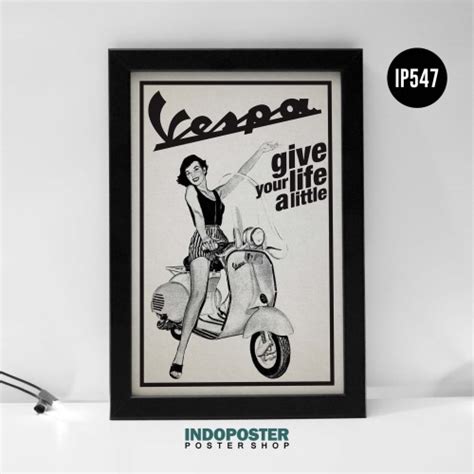 Jual Ip547 Poster Hiasan Dinding Vespa Vintage Retro Jadul Klasik 45x30cm Kab Bandung