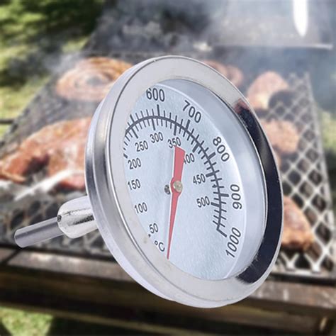 Stainless Steel BBQ Grill Smoker Thermometer Oven Food Meat Cook Temp