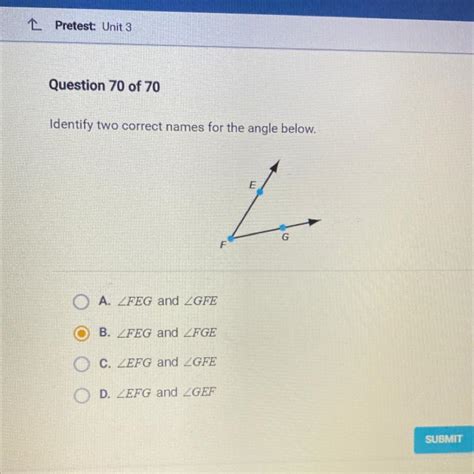 Identify Two Correct Names For The Angle Below Brainly